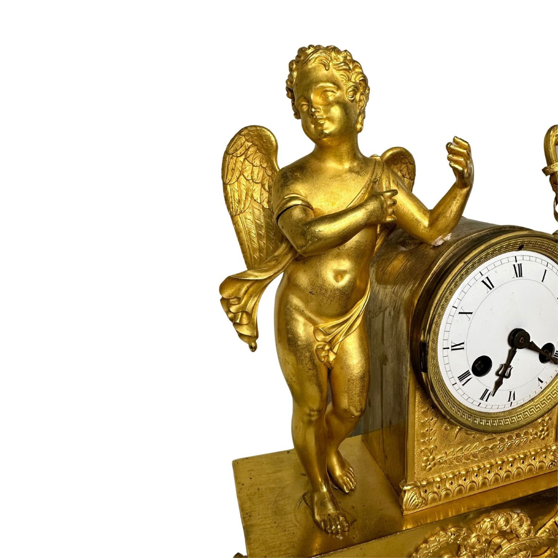 A mercury gilded bronze pendulum clock - Bild 4 aus 5