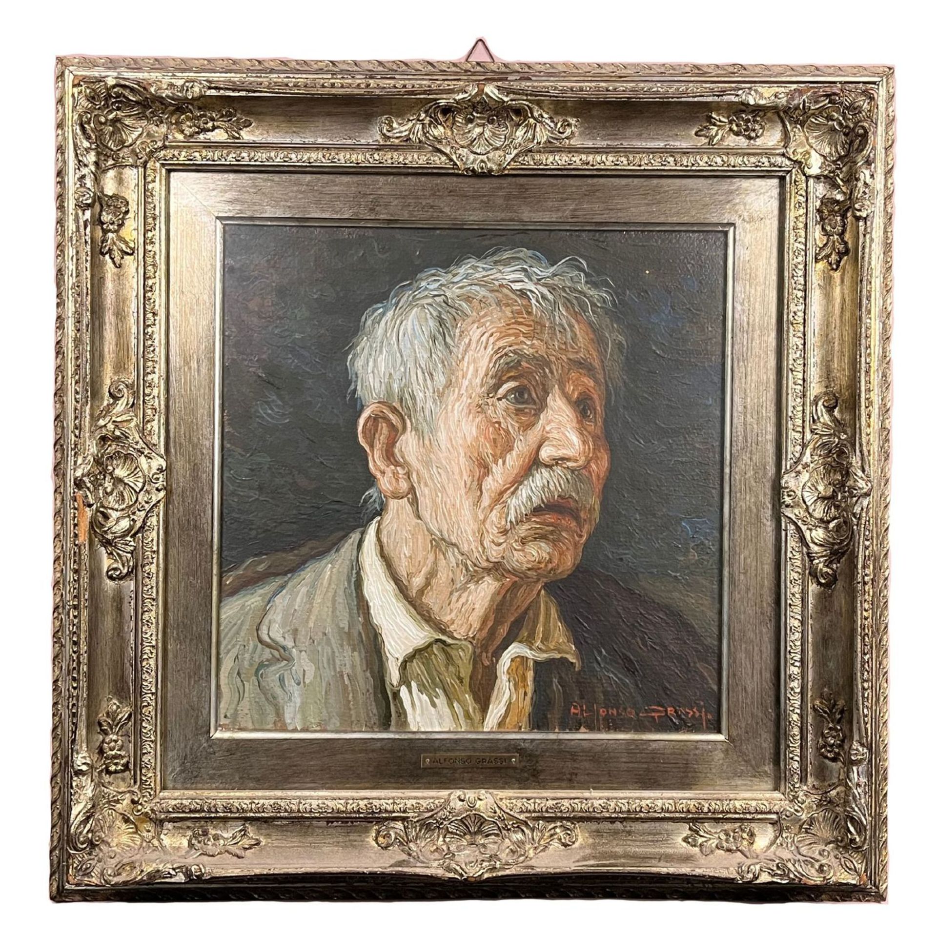 A. Grassi (1918 - 2002) - Portrait of an elderly person
