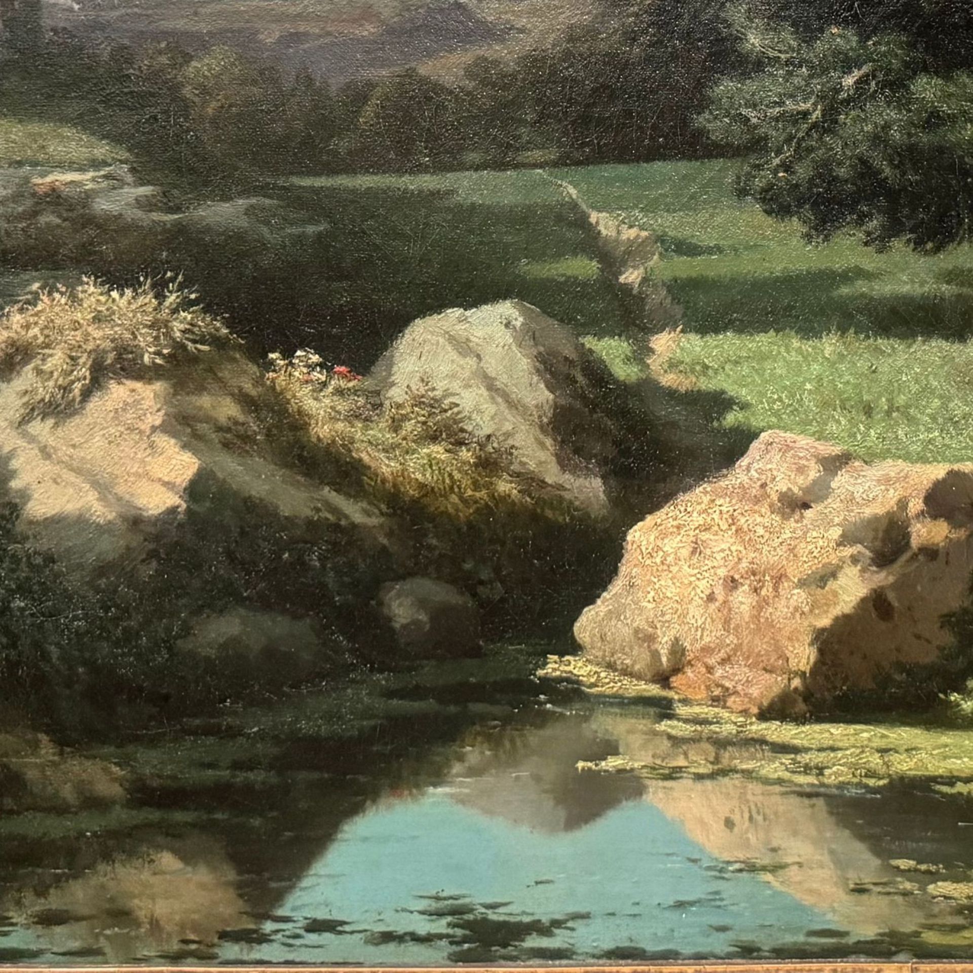 Landscape with figures - Image 3 of 6