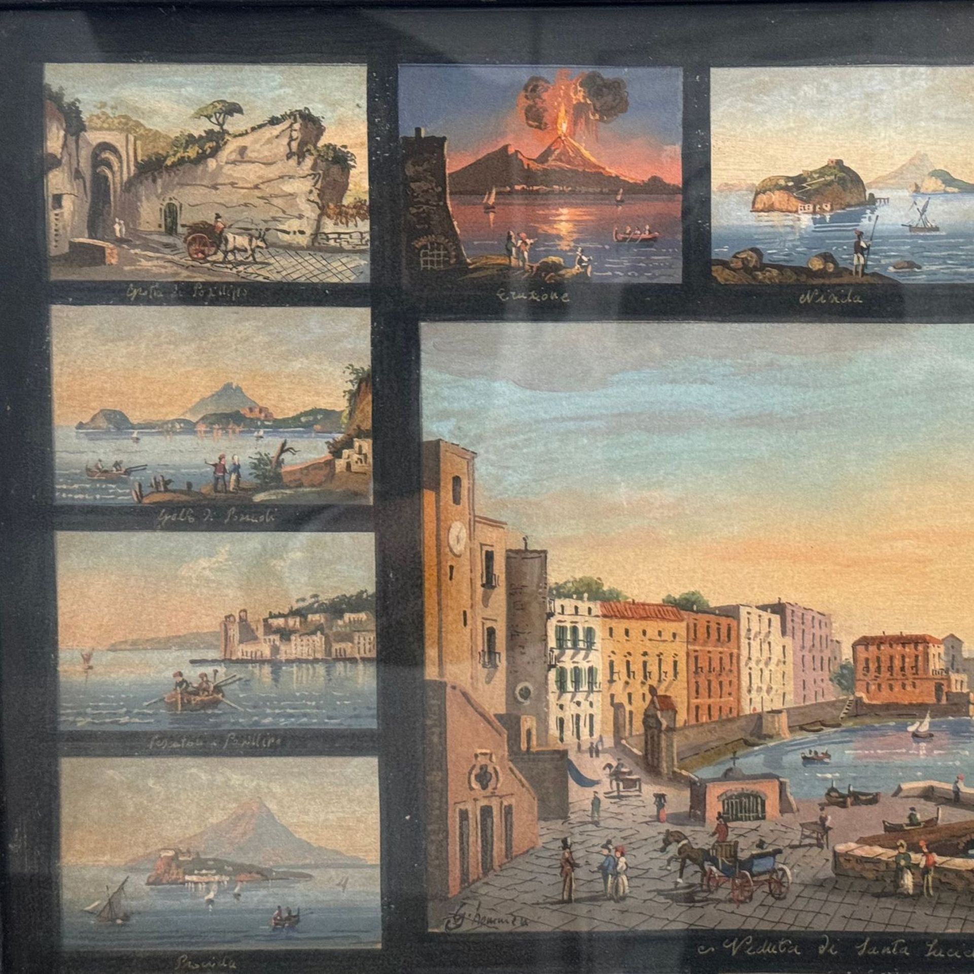 Grouping of 17 miniatures portraying Naples and its surroundings - Bild 3 aus 8