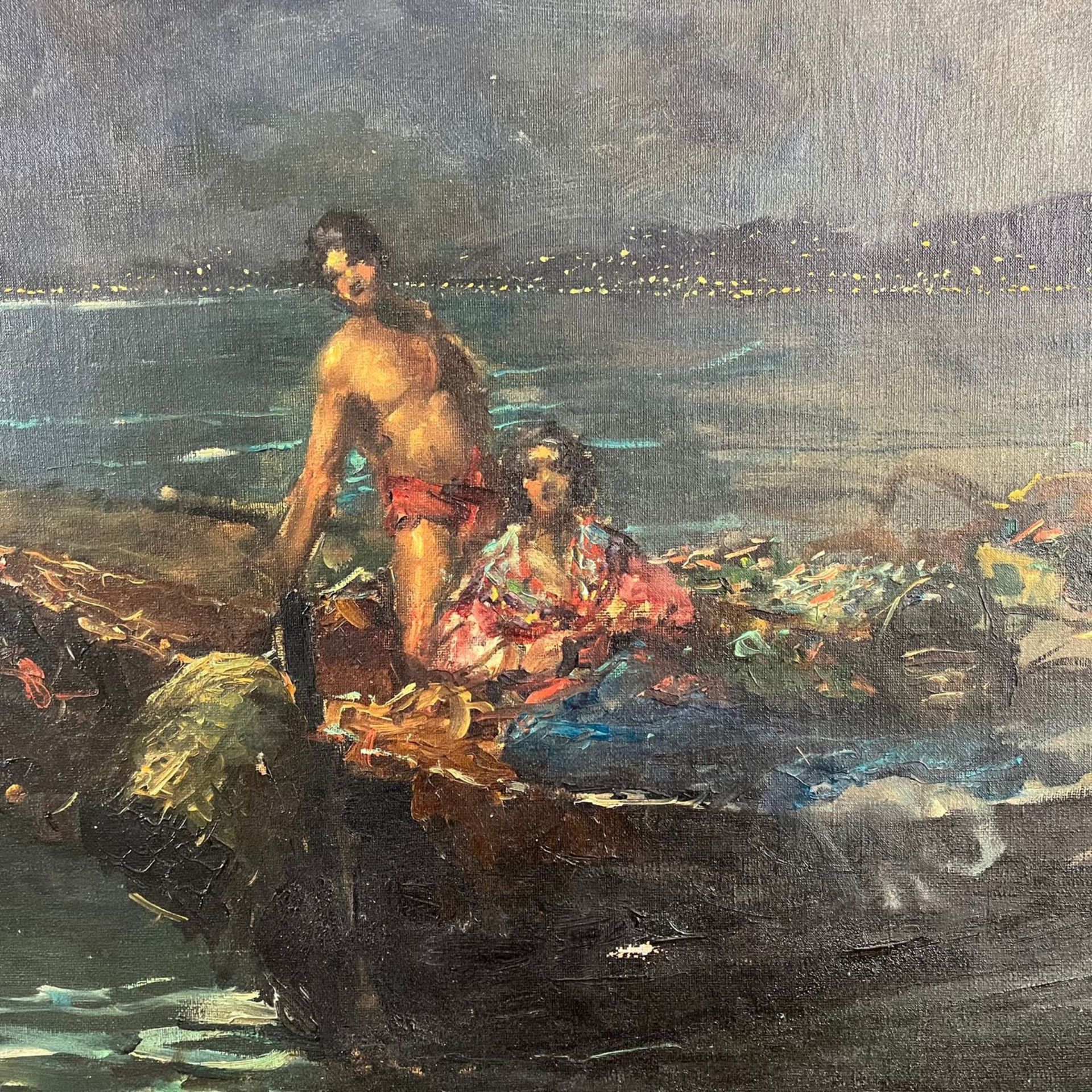 Roberto Carignani (1894-1975) Fishermen in Naples - Bild 2 aus 5