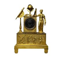 A mercury gilded bronze pendulum clock