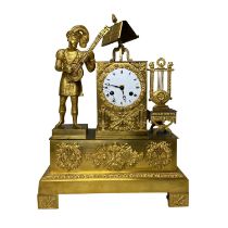 Gilt bronze clock