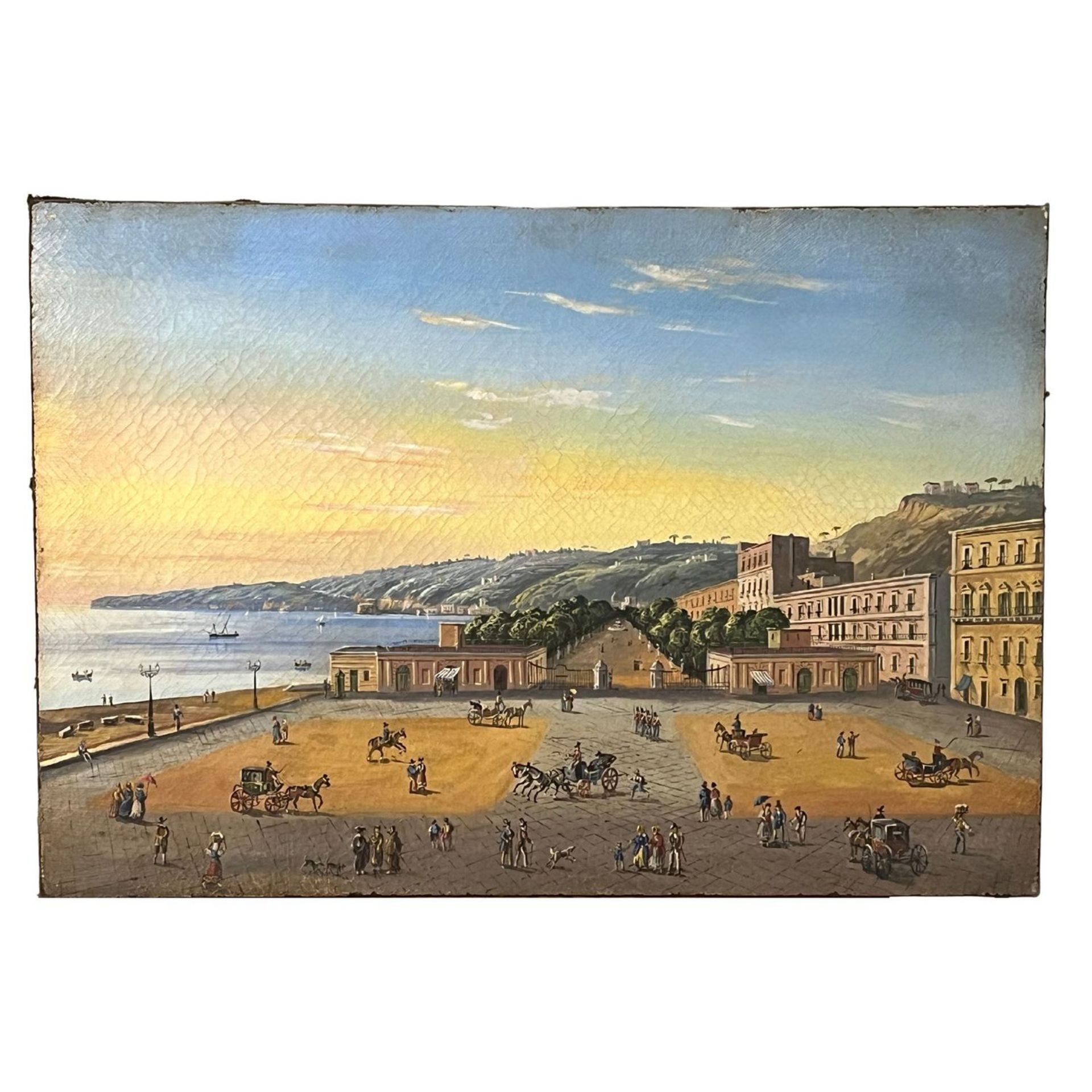 View of the Royal Palace in Naples