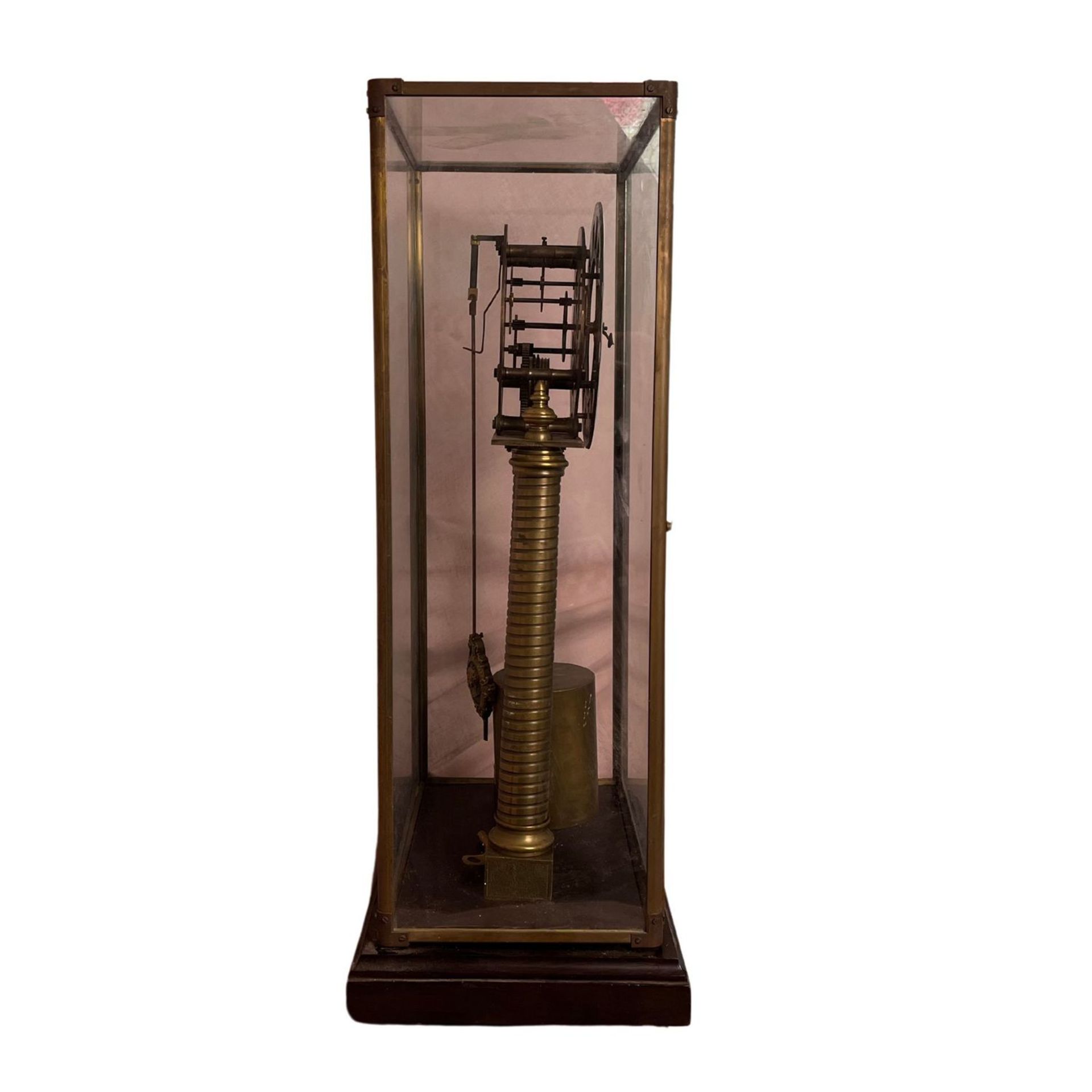 Skeletonized pendulum clock - Image 3 of 5