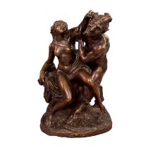 Bronze sculpture Faun and Woman