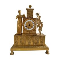 A mercury gilded bronze pendulum clock