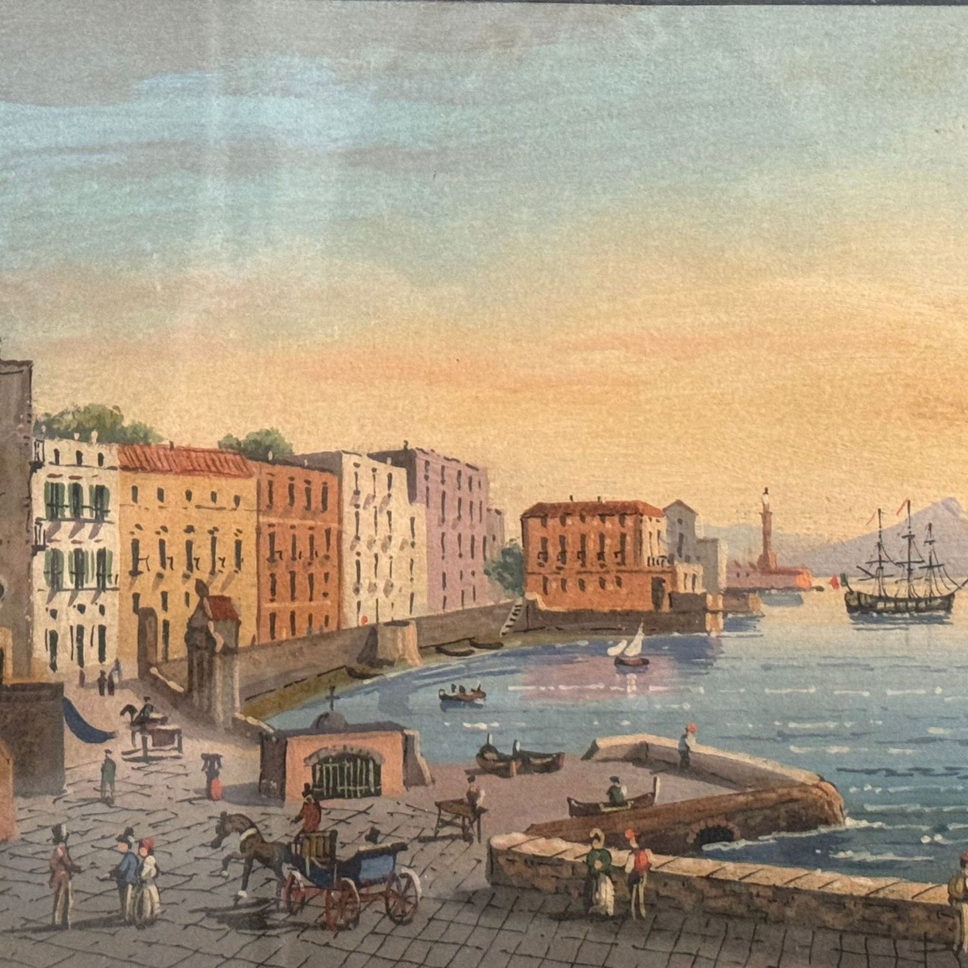 Grouping of 17 miniatures portraying Naples and its surroundings - Image 6 of 8