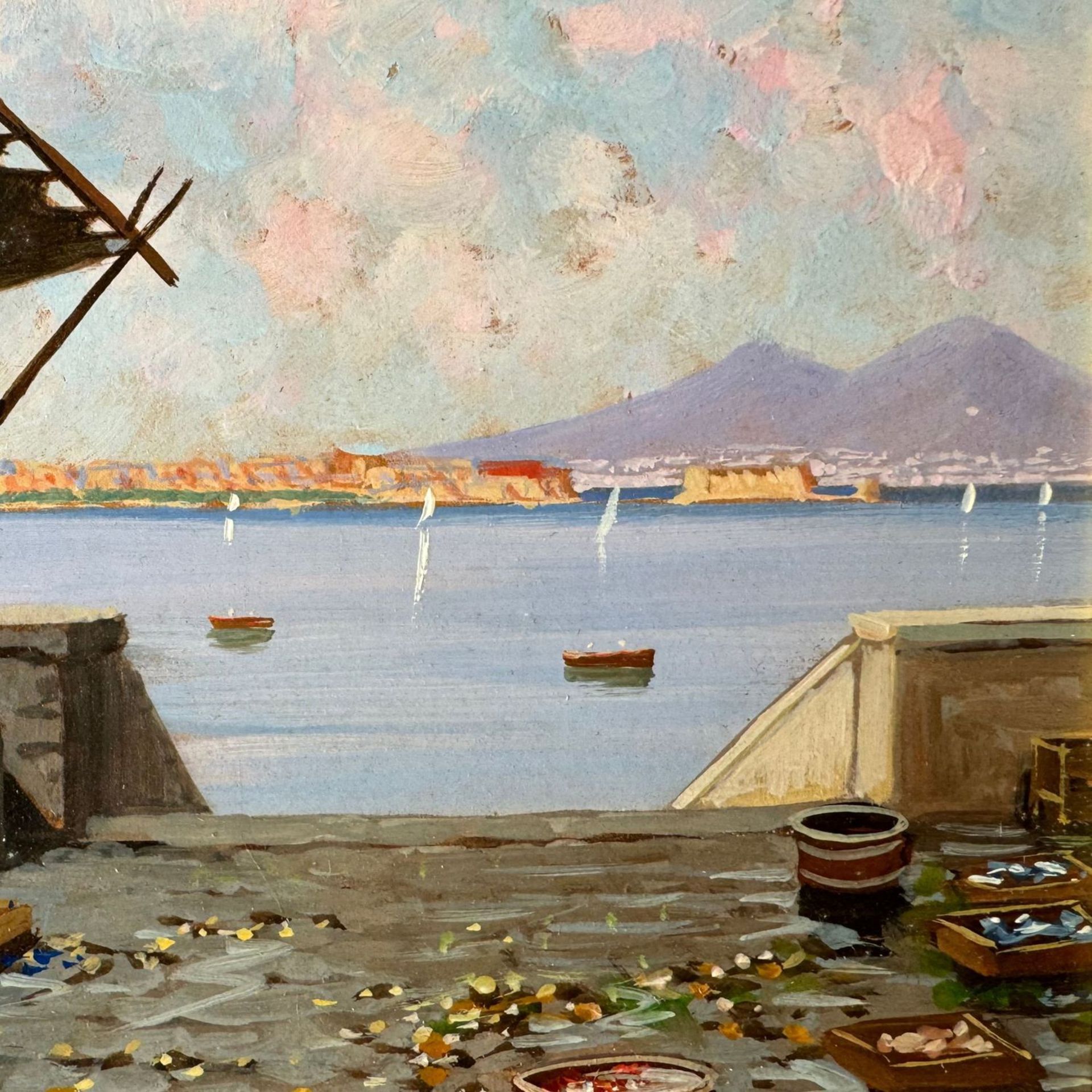 Pulcinella with a view of Naples - G. Chillemi - Image 2 of 6