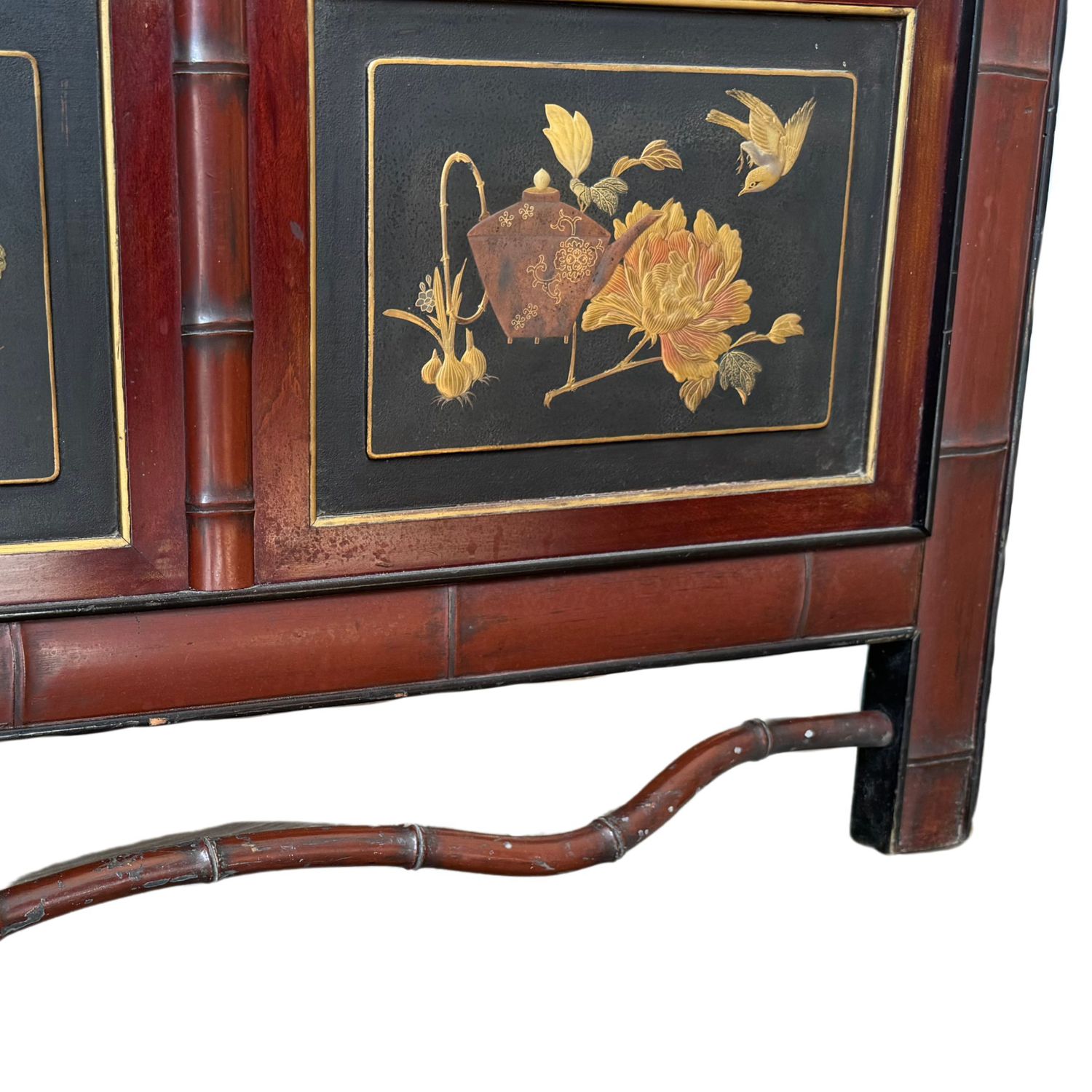 Double-wing lacquered wooden screen - Image 21 of 23