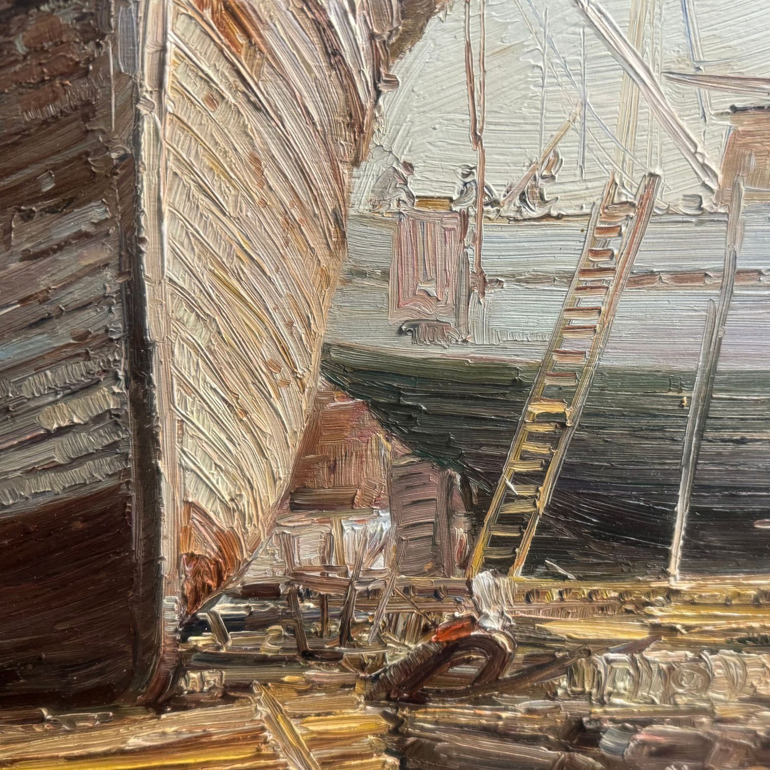 Sailboats in the shipyard - A. Martucci - Image 5 of 7