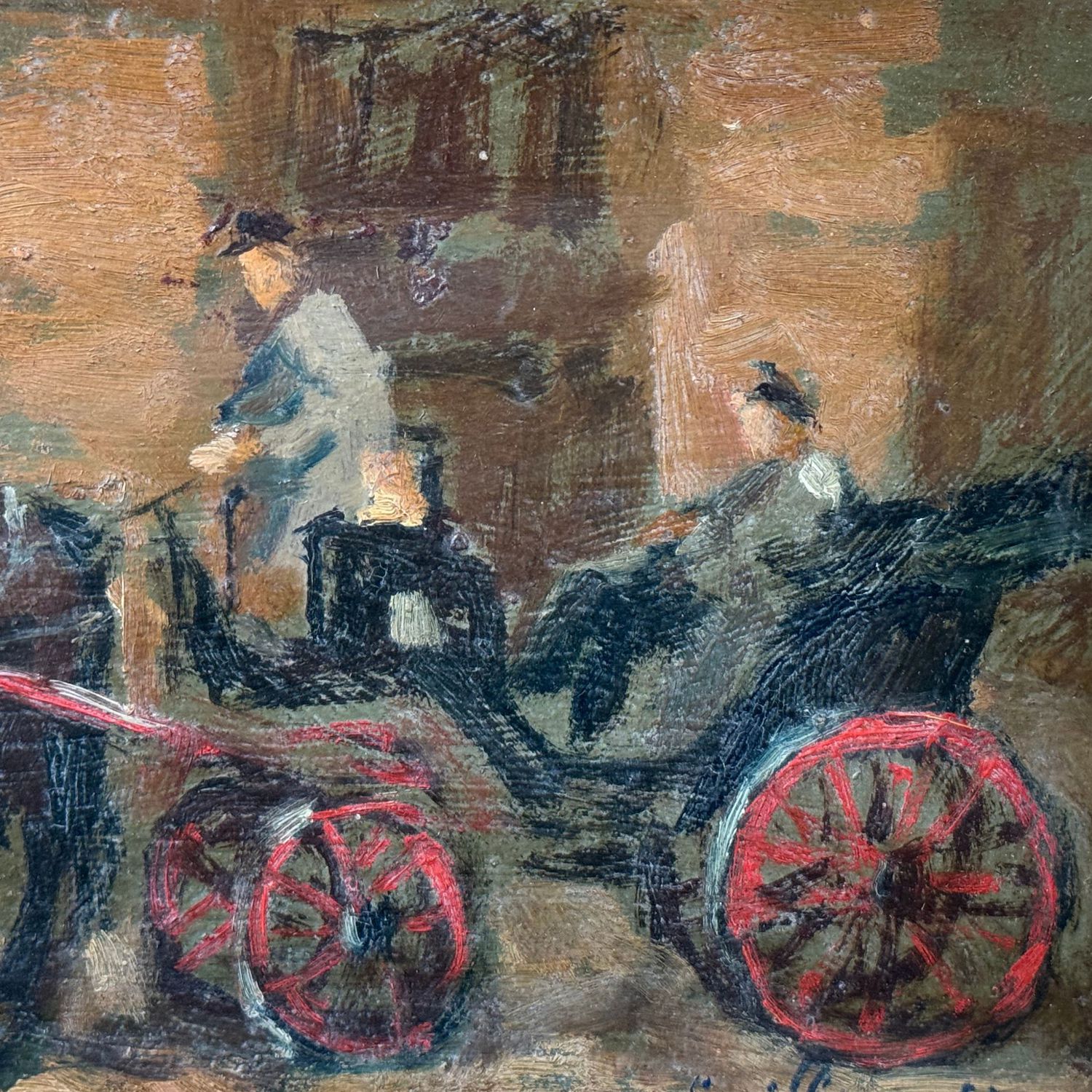 Figures in a Carriage - Image 3 of 6