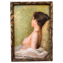 Profile of a woman with her breast exposed - Dante