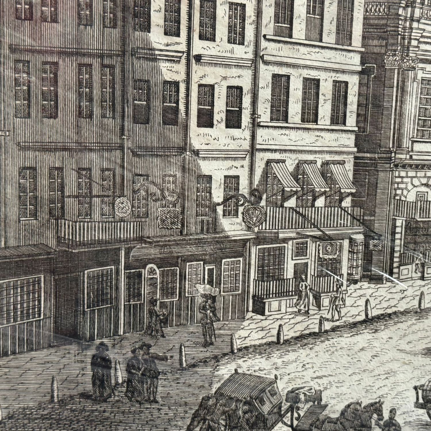 Engraving "view of the Royal Exchange in London" - Image 5 of 5