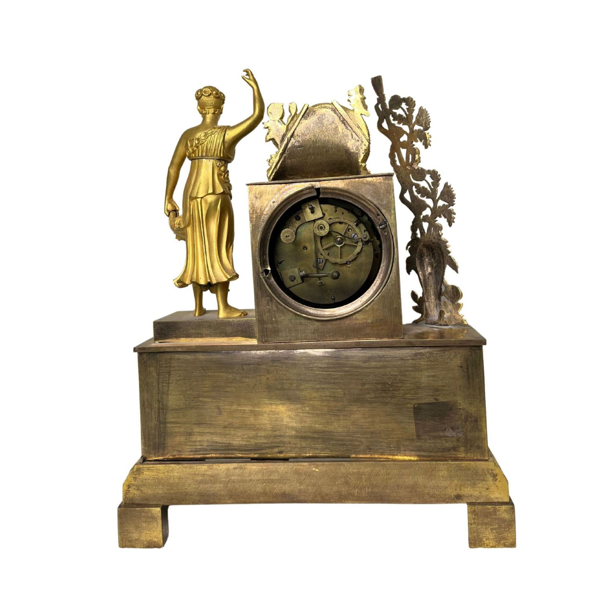 A gilded mercury bronze clock - Image 3 of 4