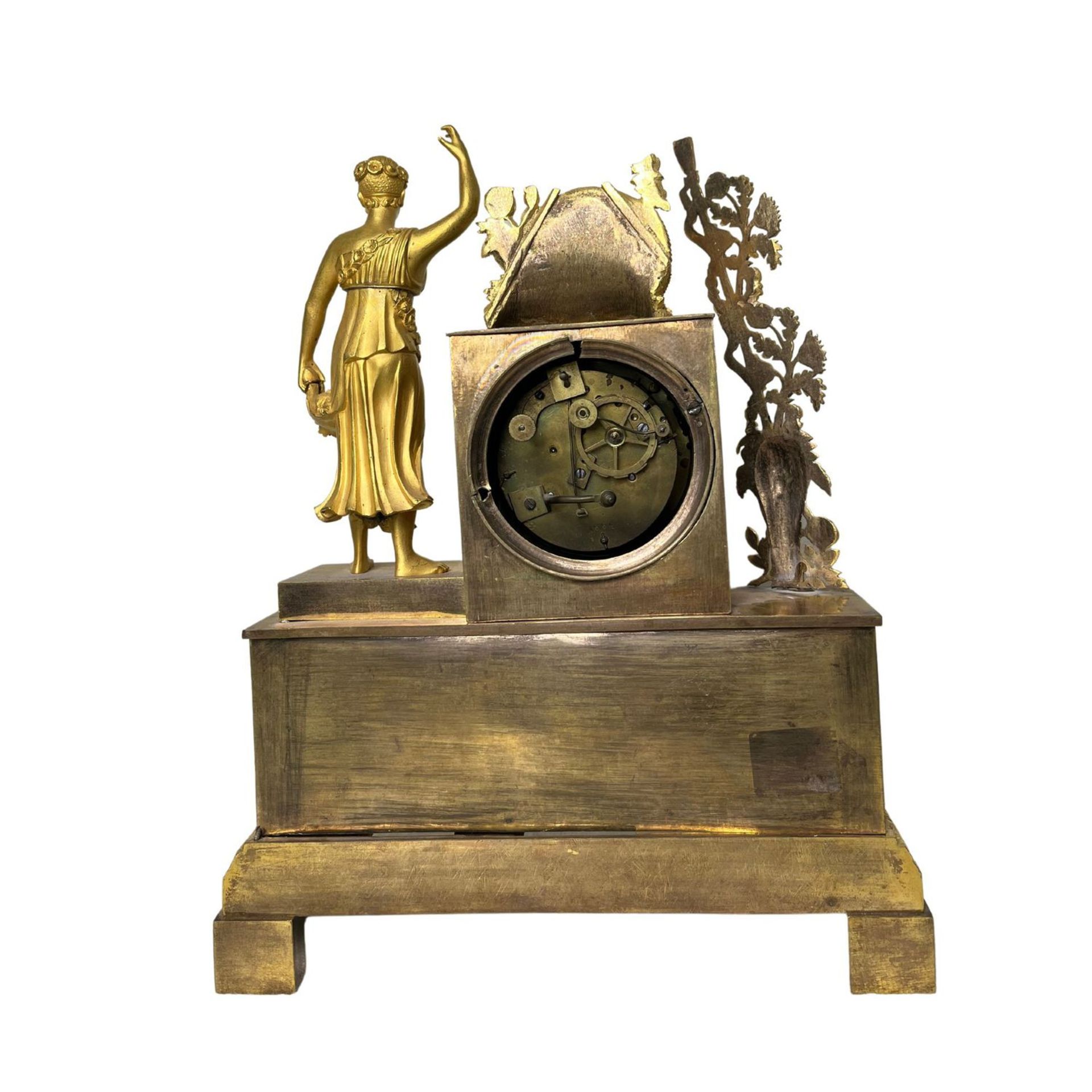 A gilded mercury bronze clock - Bild 3 aus 4