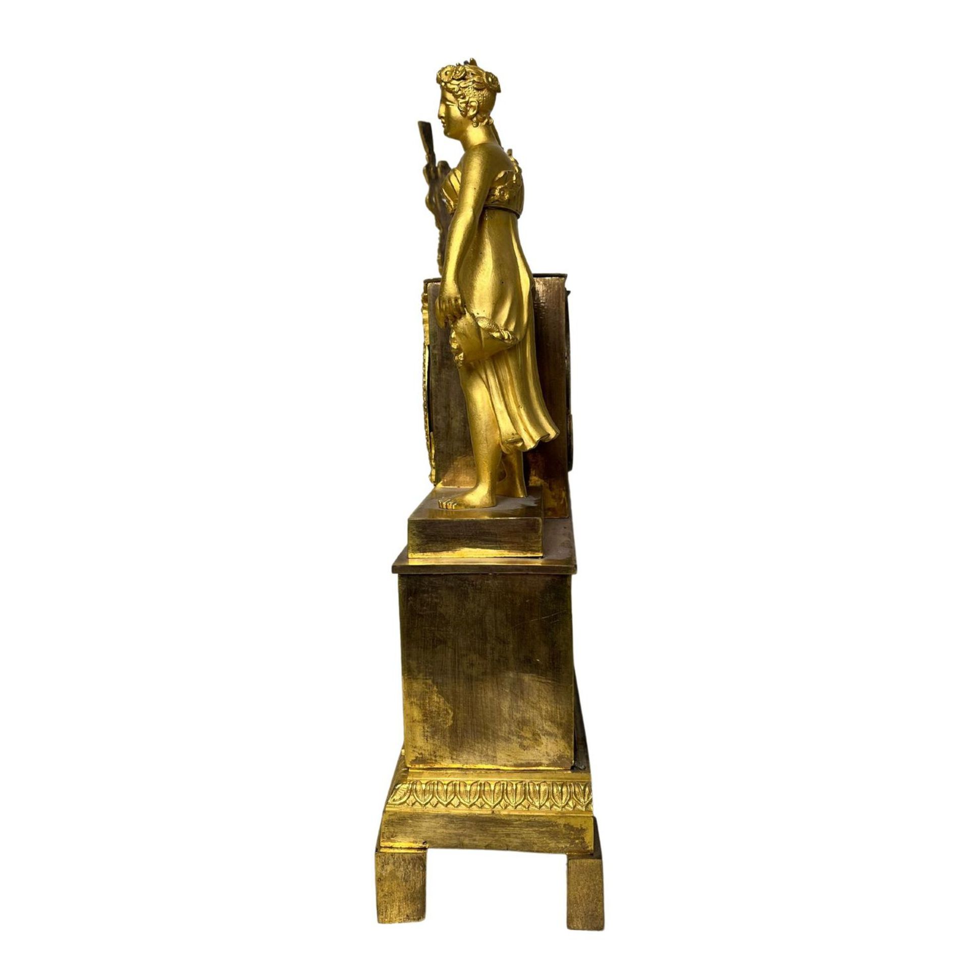 A gilded mercury bronze clock - Image 2 of 4