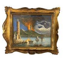 Eruption of Mount Vesuvius in Naples