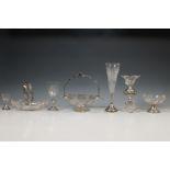 Divers kristalwerk met zilveren montuur, 19e en 20e eeuw,