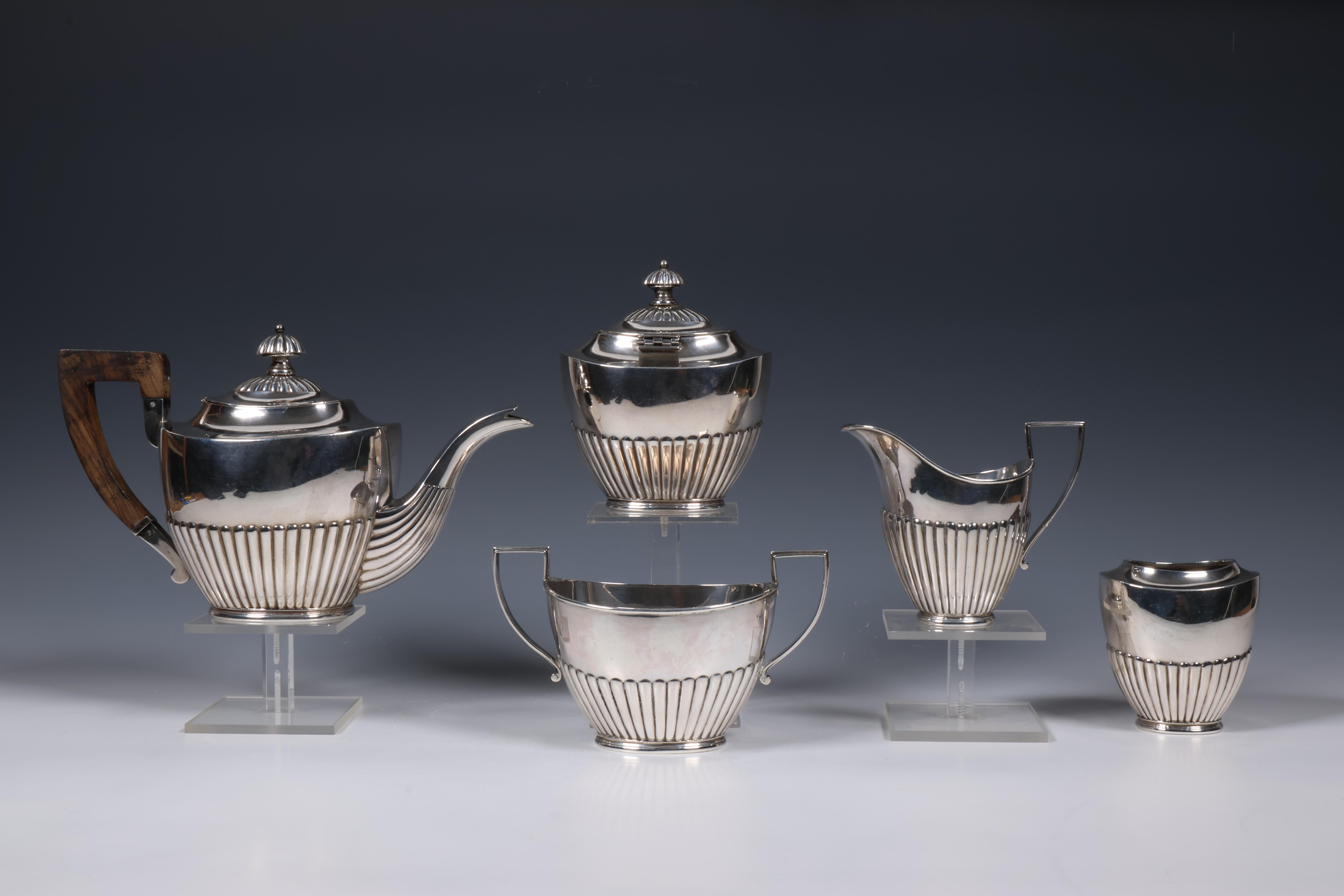 Vijfdelig theeservies, Louis XVI-stijl, ca. 1900, - Image 2 of 2