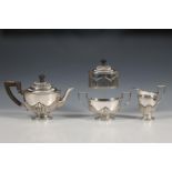 Vierdelig theeservies, Fa. J.M. van Kempen, ca. 1900,