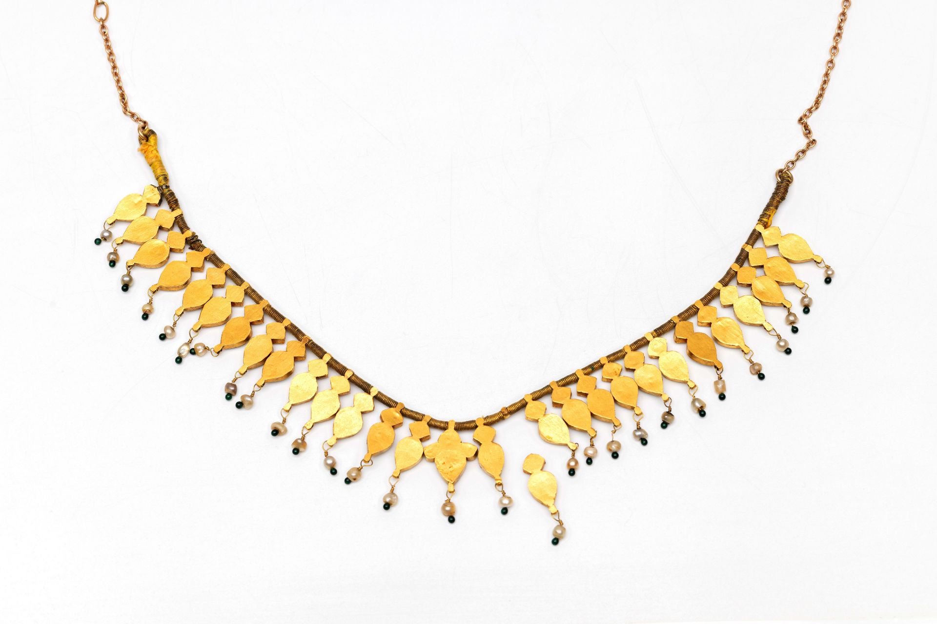 India, hooggehalte gouden collier, Champakali, - Bild 2 aus 2