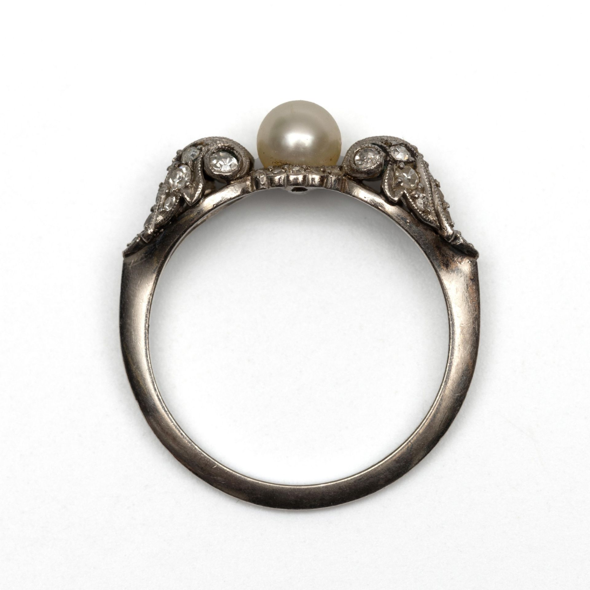 Platina ring, Art Deco. - Image 2 of 3