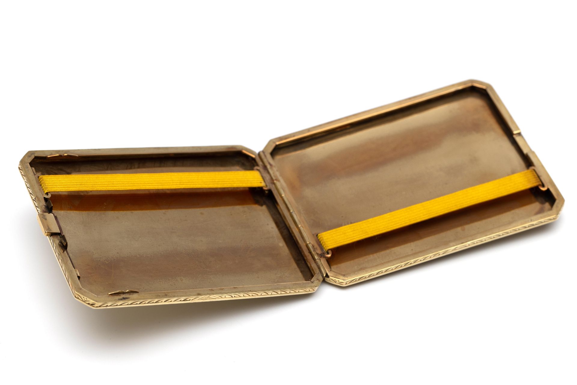 Gouden sigaretten etui, 19e eeuw. - Image 3 of 3