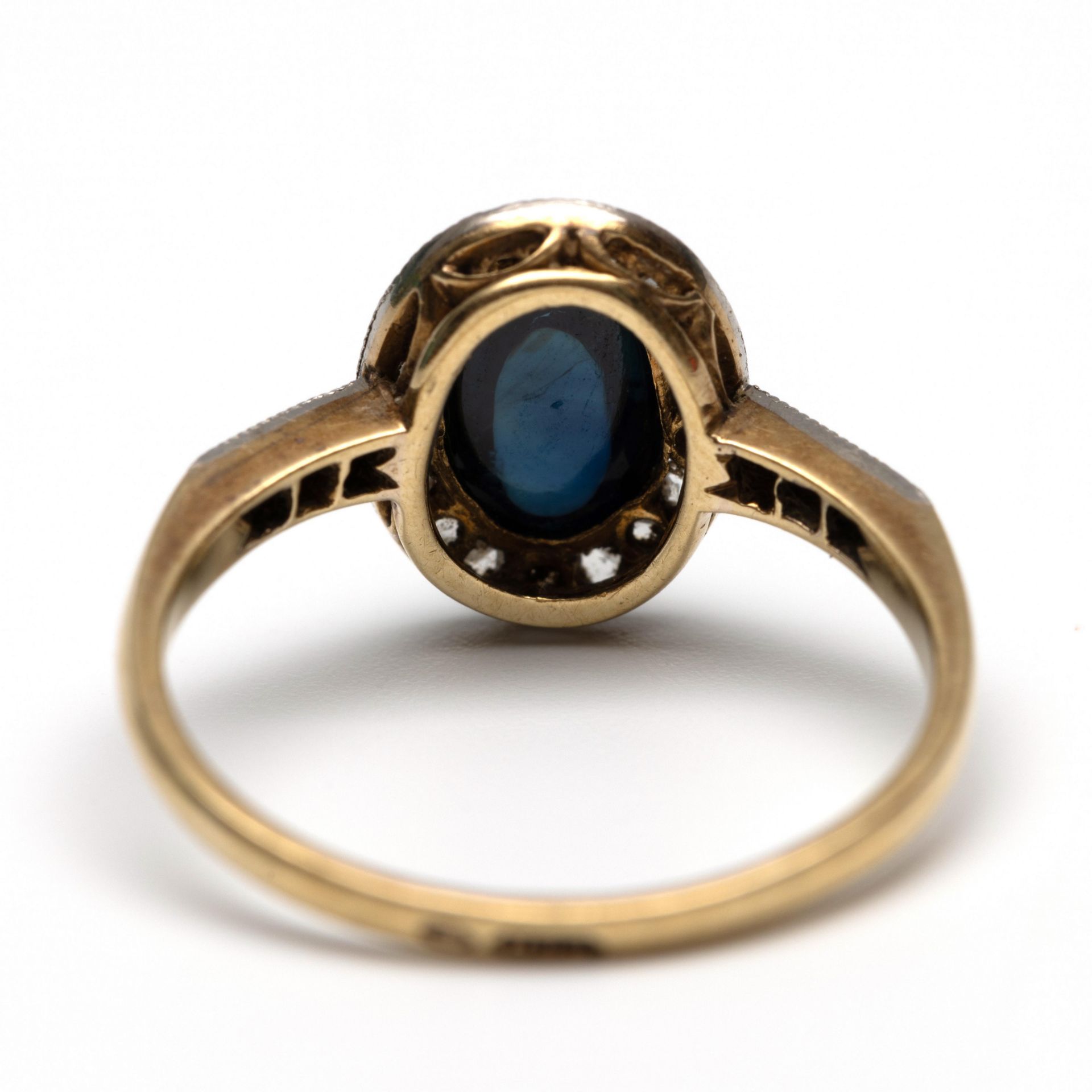 14 kt. Gouden ring, - Image 2 of 2