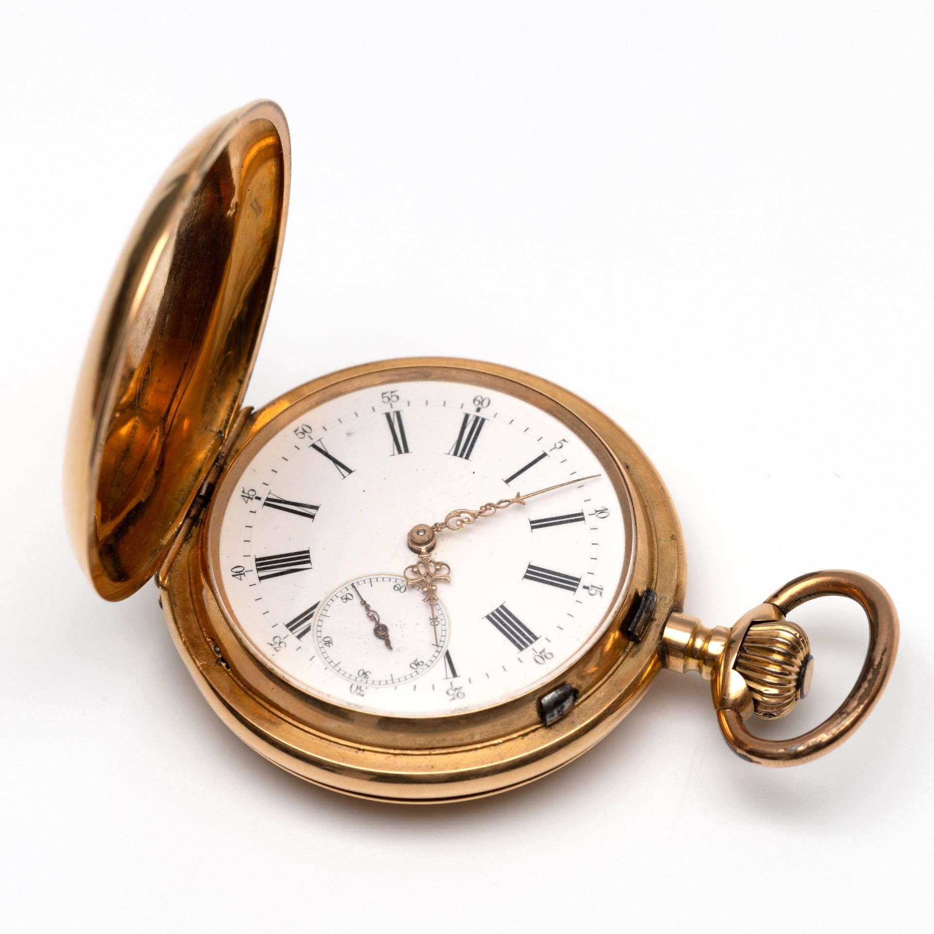 18 kt. Gouden remontoir horloge, chronometer. - Image 4 of 6