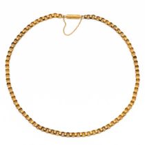 14 kt. Gouden dubbel jasseron collier,