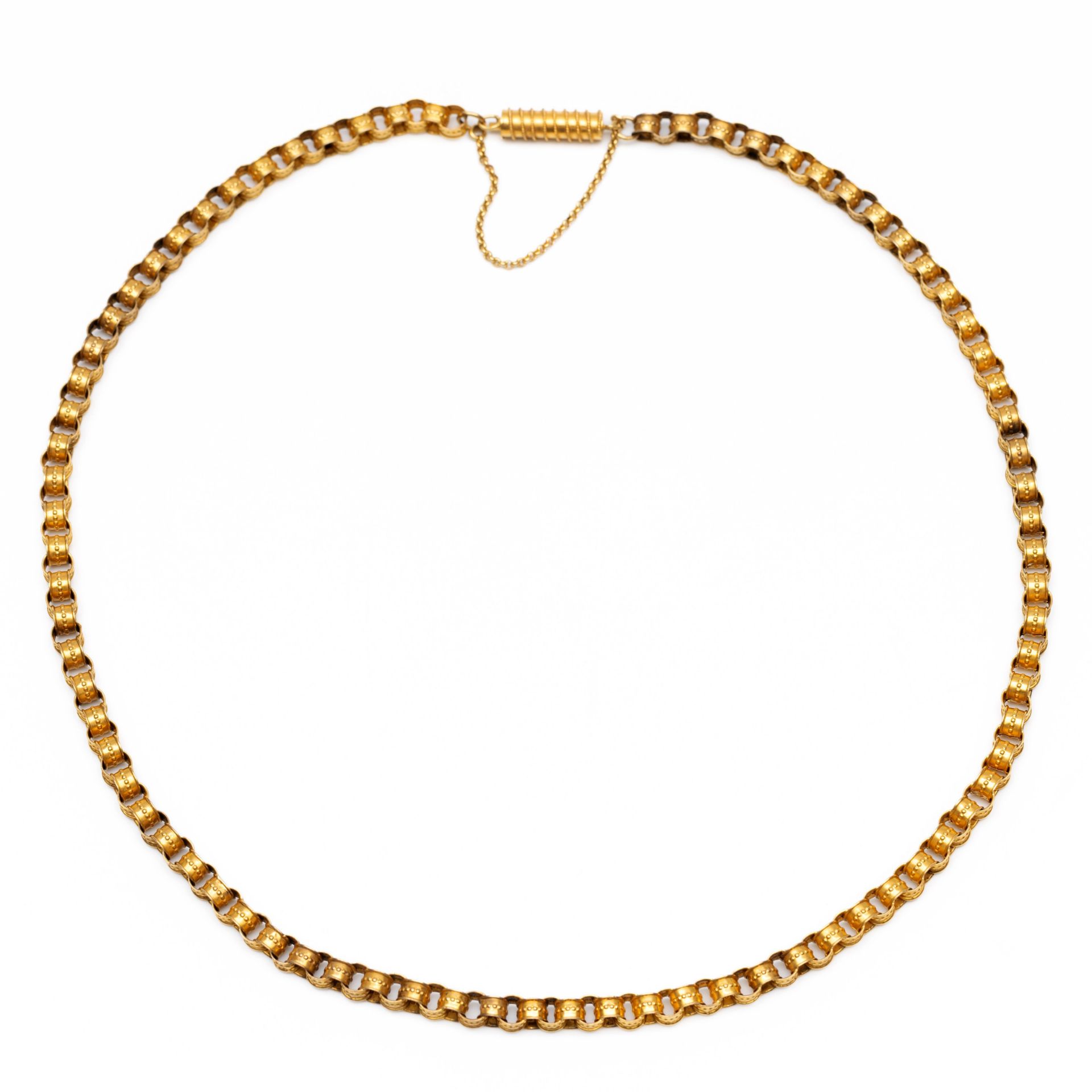 14 kt. Gouden dubbel jasseron collier,