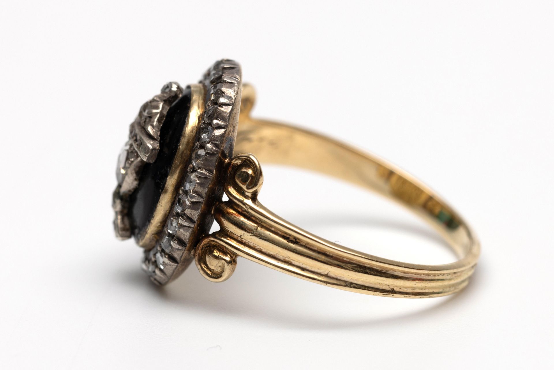 14 kt. Gouden ring, 19e eeuw, - Bild 3 aus 3