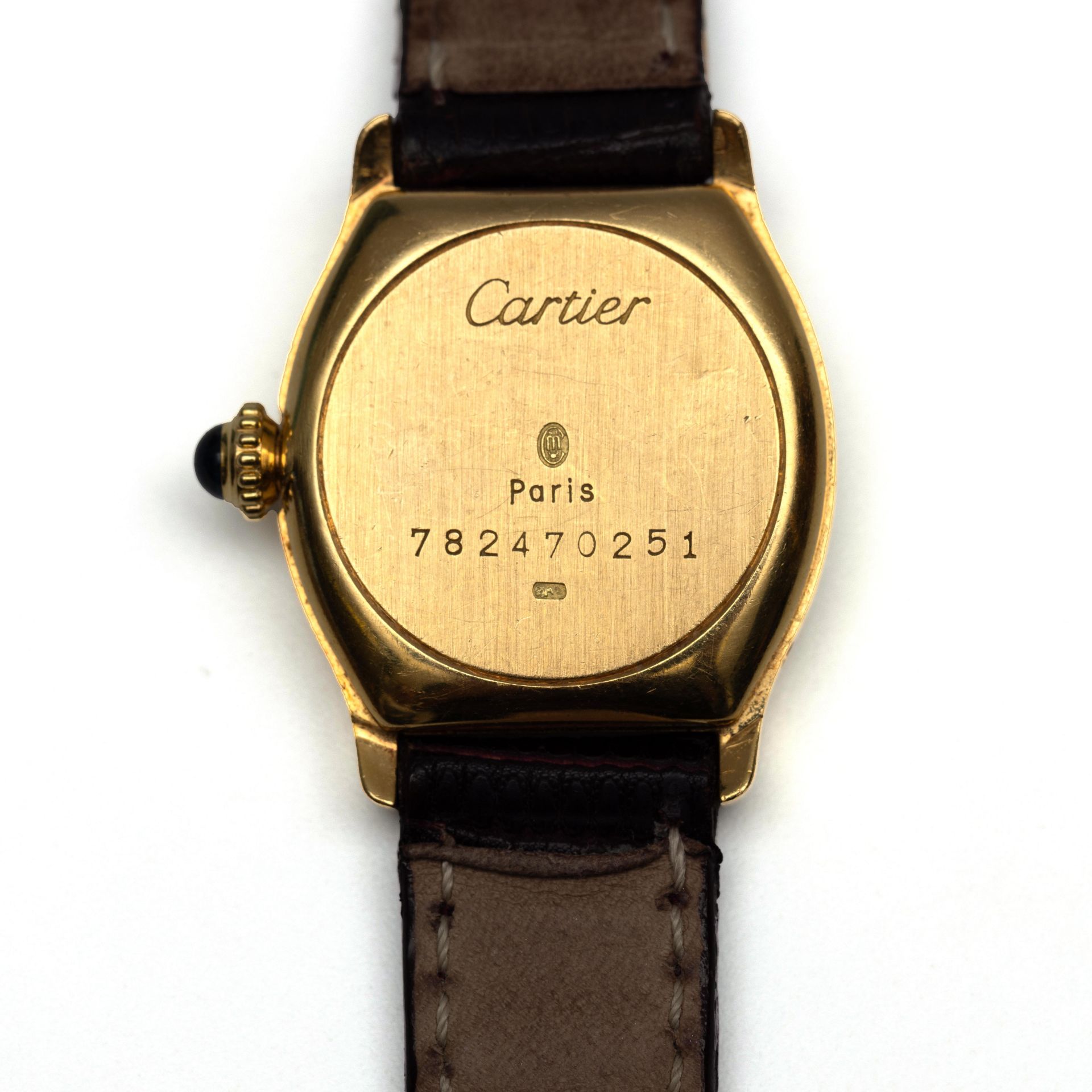 Cartier, 18 kt. gouden damespolshorloge, quartz. - Bild 3 aus 4