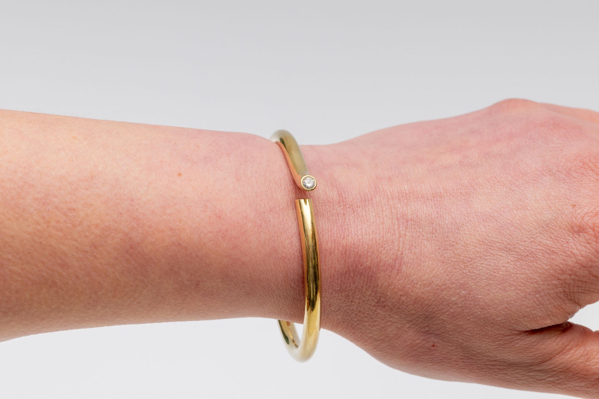 14 kt. Gouden spang armband. - Bild 2 aus 2