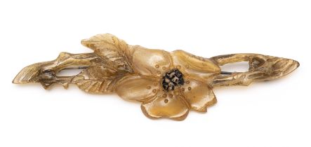 Georges Pierre, hoornen broche, Art Nouveau.