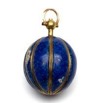 18 kt. Gouden pompoenvormig horloge, ca. 1800.