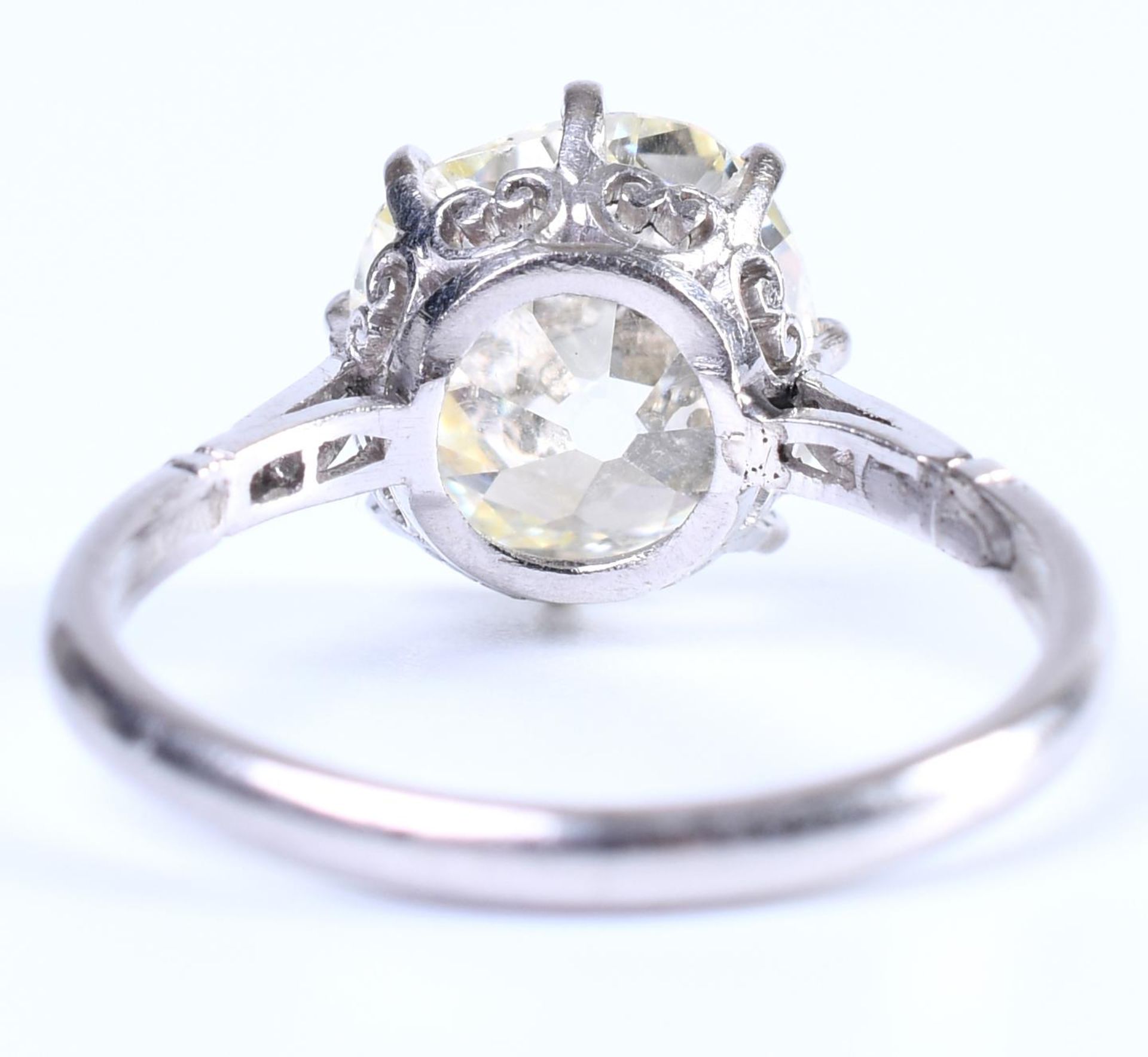 Platina solitair ring, - Image 3 of 7