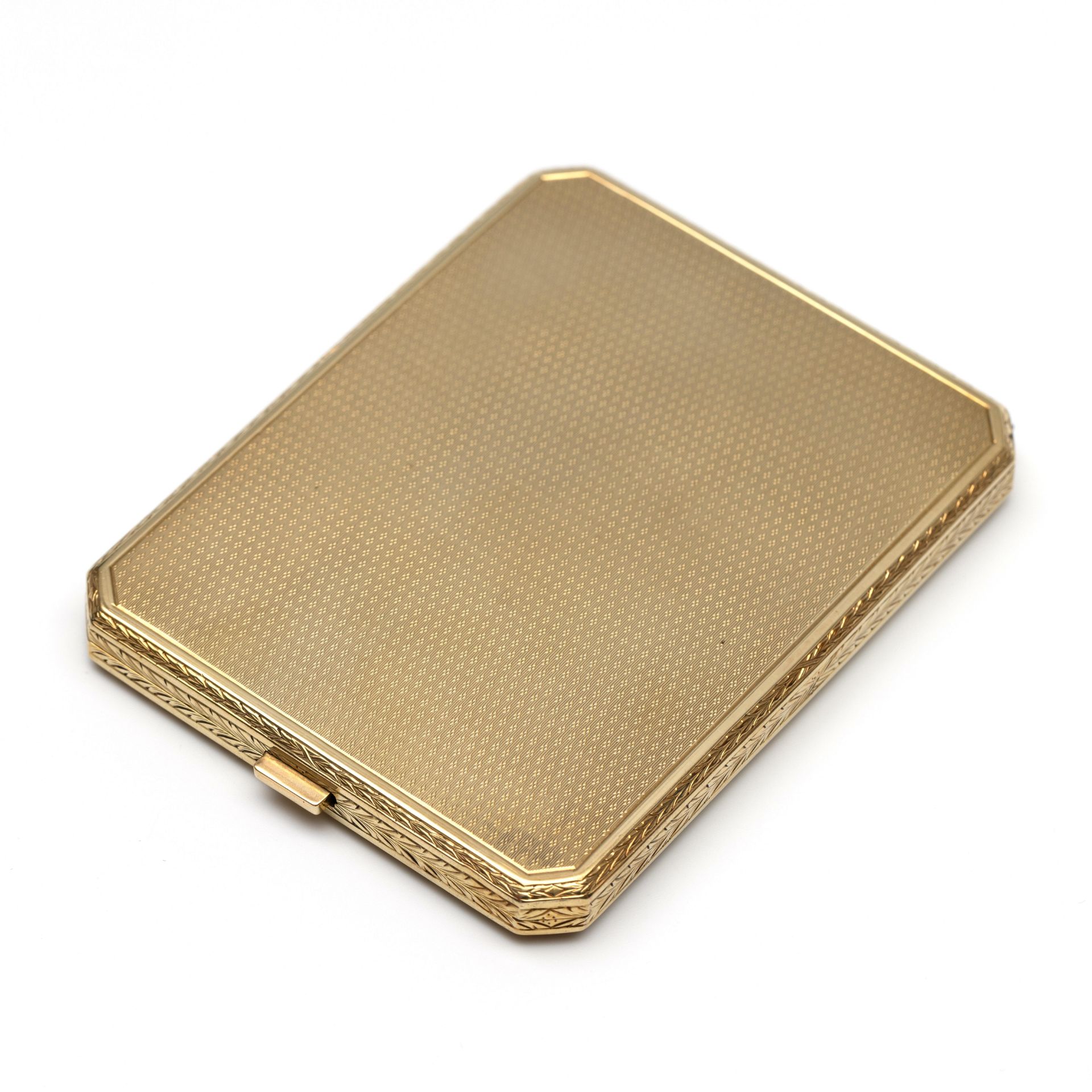 Gouden sigaretten etui, 19e eeuw. - Image 2 of 3