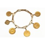 14 kt. Gouden closed forever schakel armband.