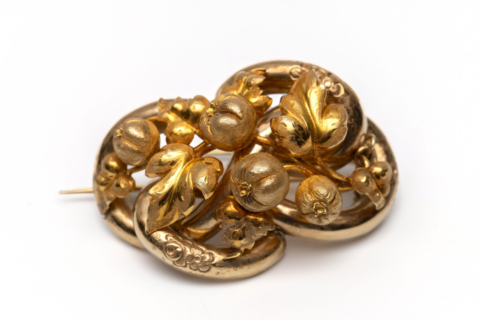 14 kt. gouden demi - parure, 19e eeuw, - Bild 3 aus 5