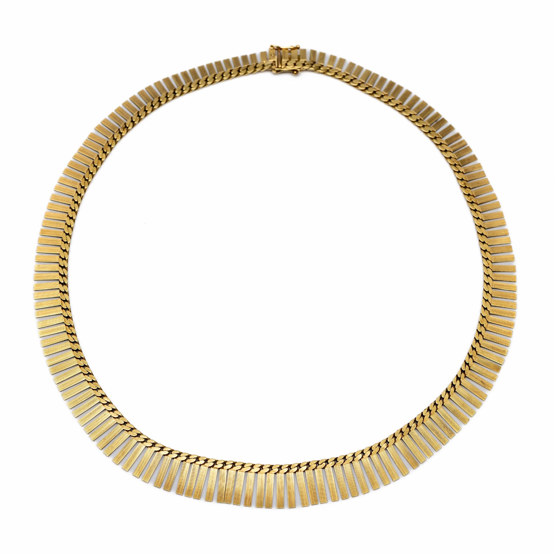 14 kt. Gouden collier, jaren '50. - Bild 2 aus 2