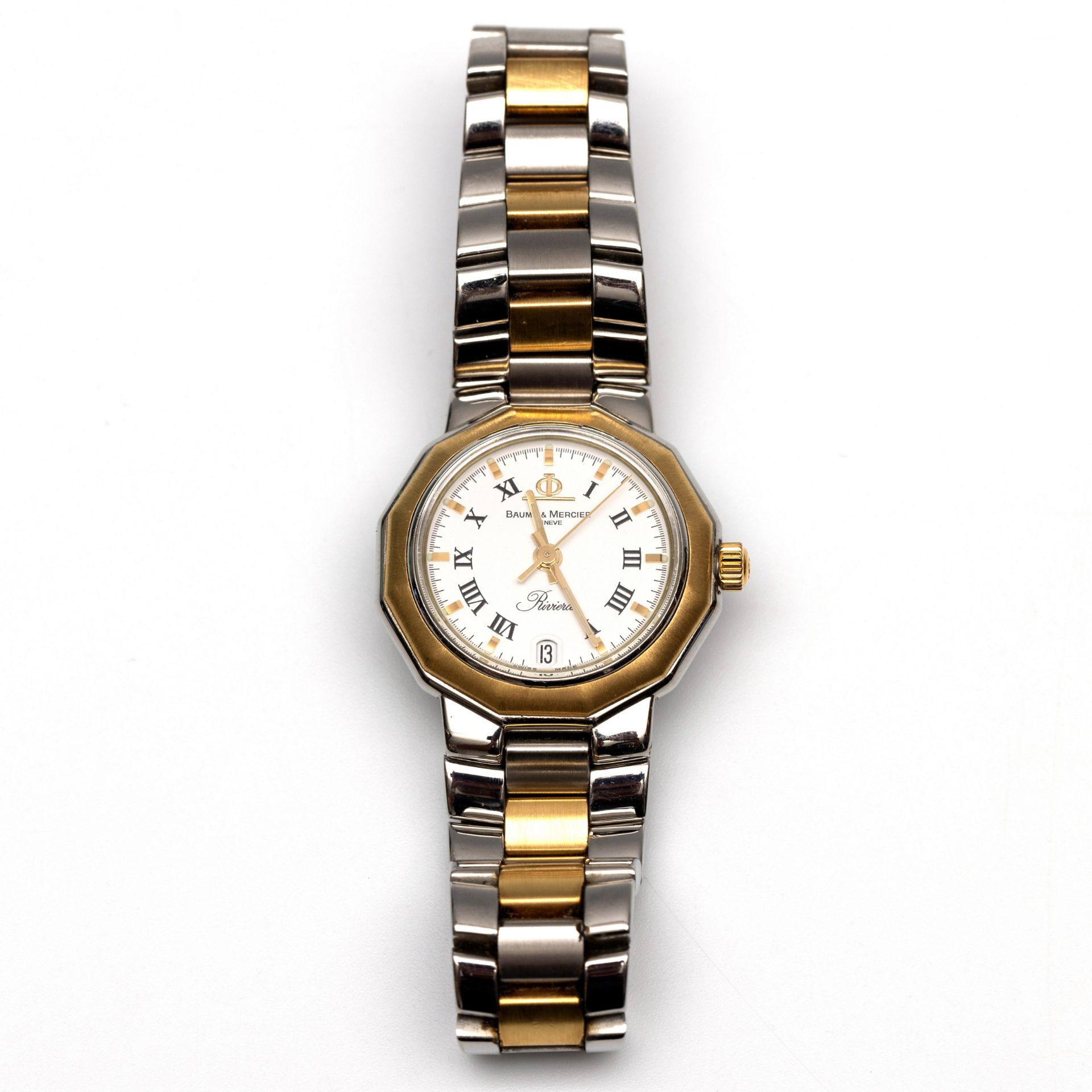 Baume & Mercier, staal en gouden damespolshorloge, quartz.