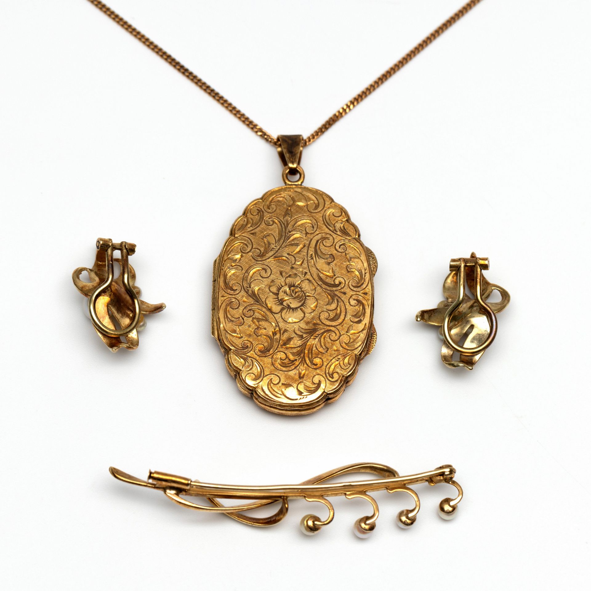 Een collectie 14 kt. gouden sieraden. - Image 2 of 2