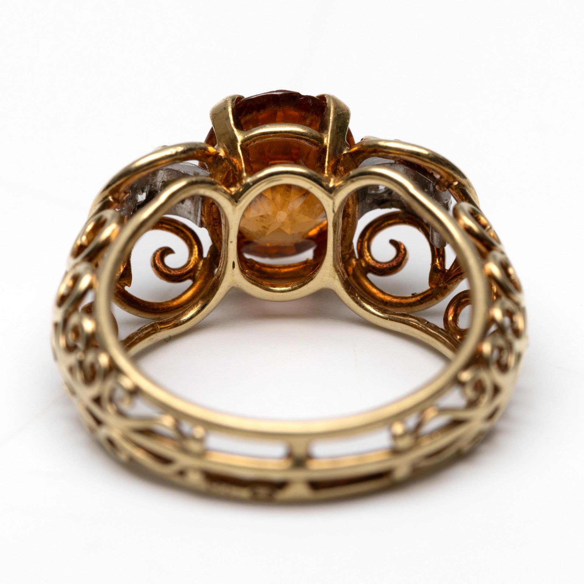 14 kt. Gouden ring, jaren '40. - Image 3 of 3