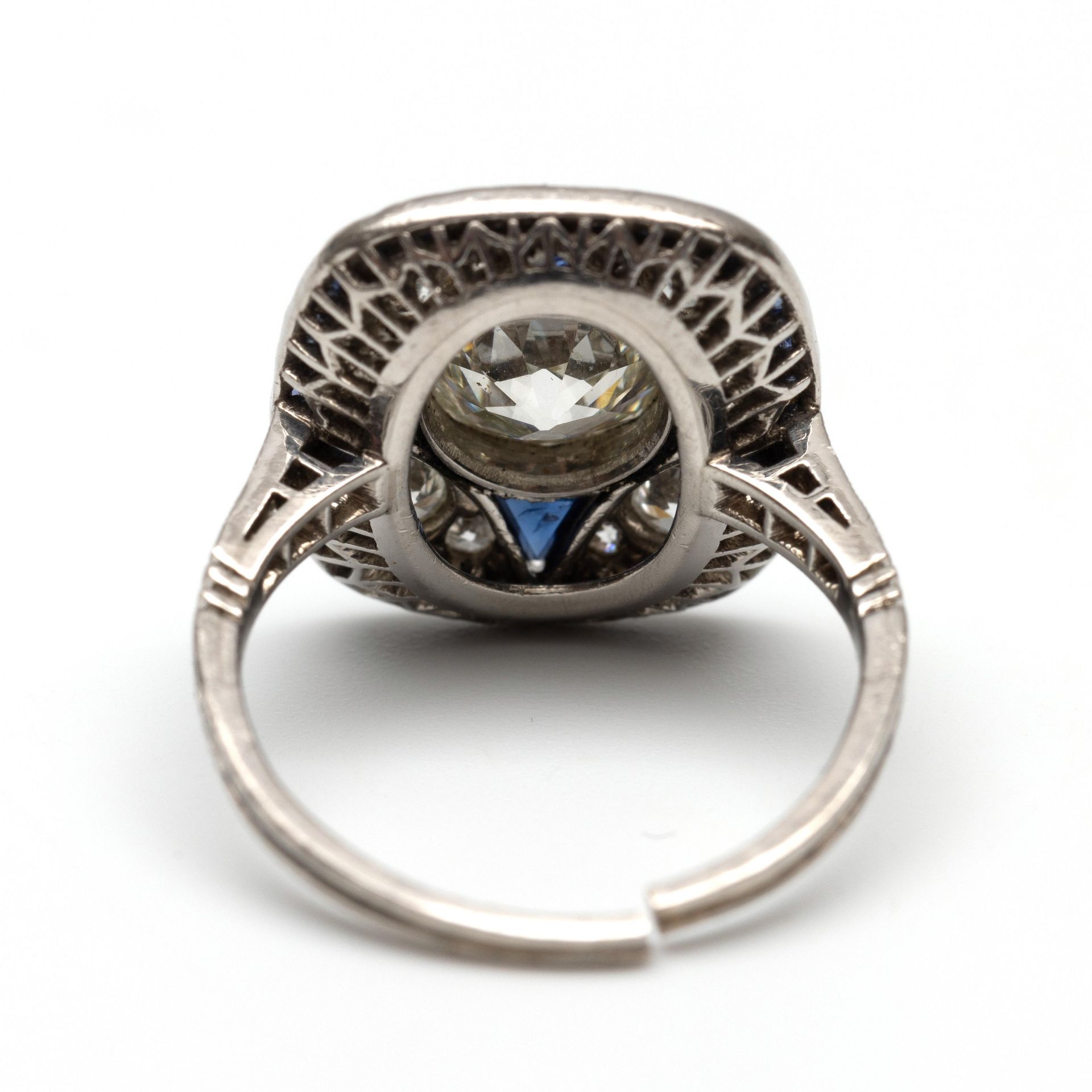 Platina ring, Art Deco. - Image 3 of 4