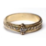 14 kt. Gouden ring,