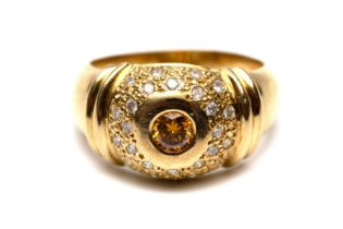 18 kt. Gouden boule ring.