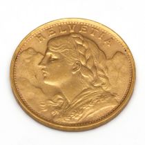 Zwitserland gouden 20 franc, 1947,