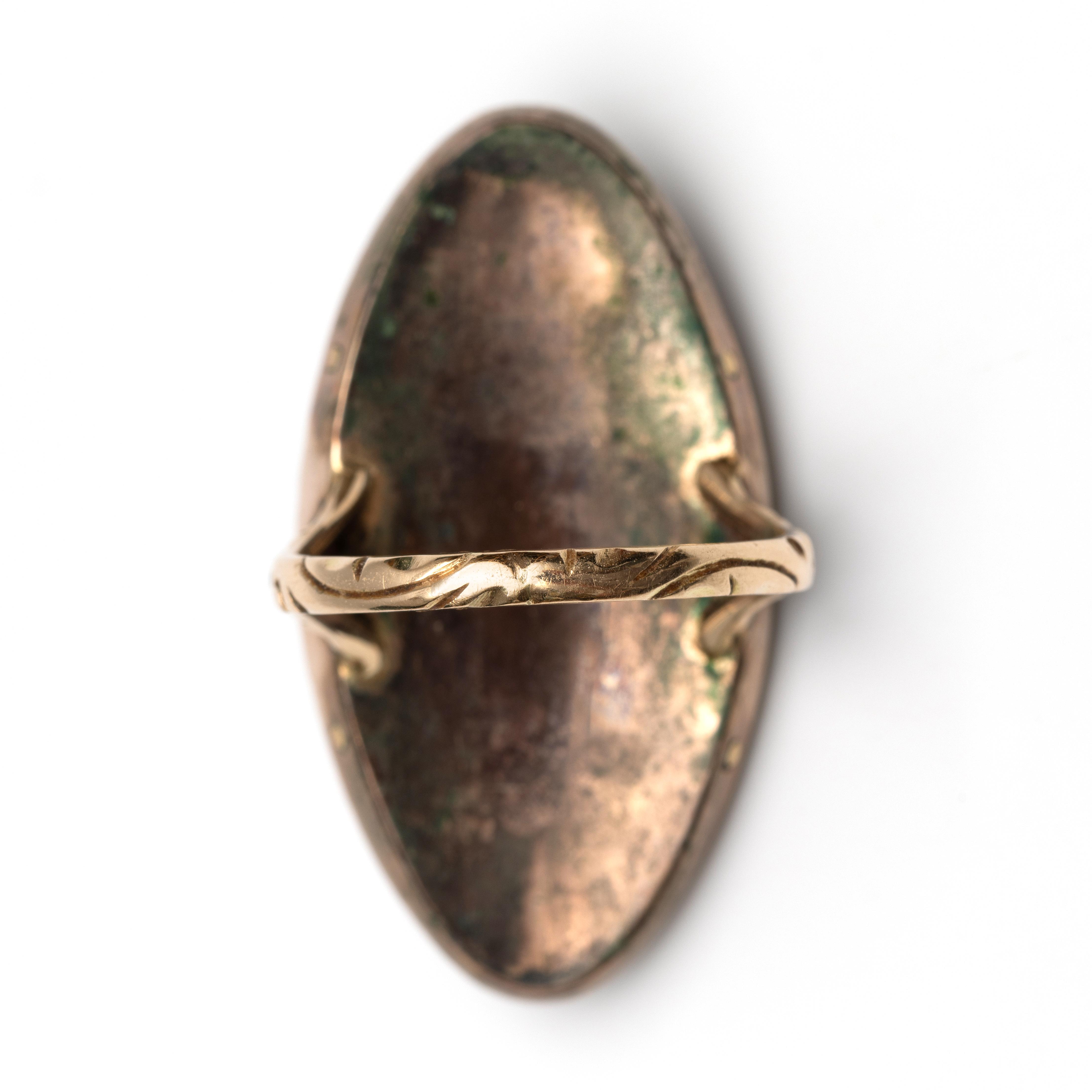 Beneden wettelijk gehalte gouden firmament ring, ca. 1800, - Image 3 of 3
